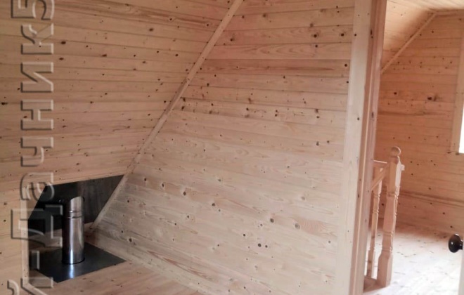 4 Каркасно-щитовой дом 6×6, 63 м², Ленинградская область, посёлок Лейпясуо (7)